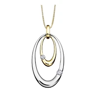 2 TONE 10K GOLD PENDANT