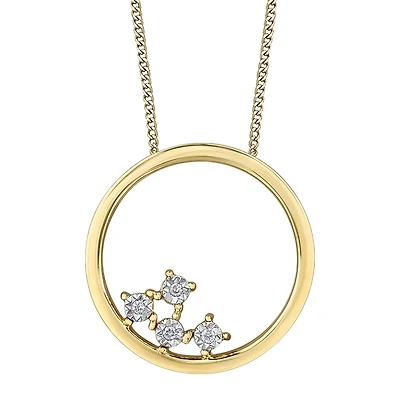 10K GOLD PENDANT WITH DIAMONDS