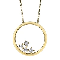 10K GOLD PENDANT WITH DIAMONDS