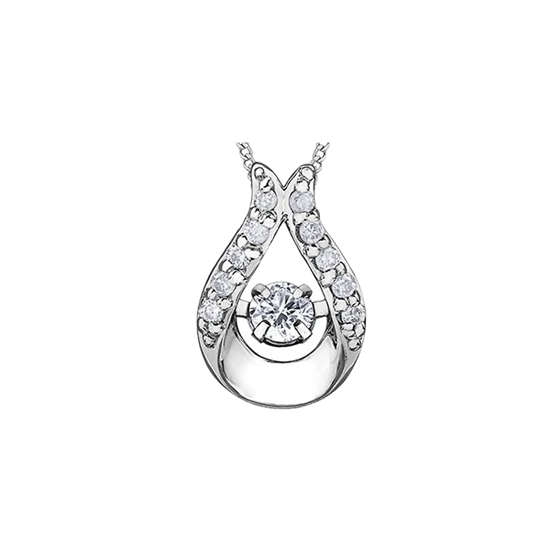 WOMAN 10K WHITE GOLD PENDANT