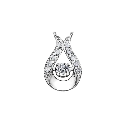 WOMAN 10K WHITE GOLD PENDANT