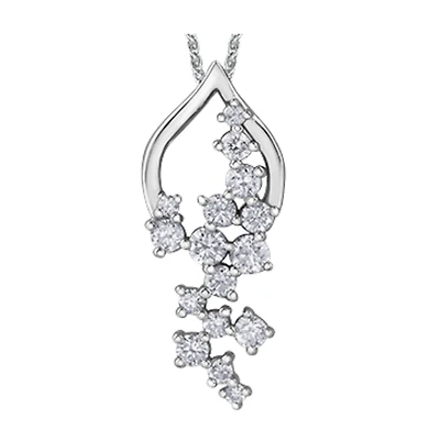 WHITE GOLD PENDANT FOR WOMEN