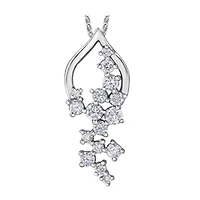 WHITE GOLD PENDANT FOR WOMEN