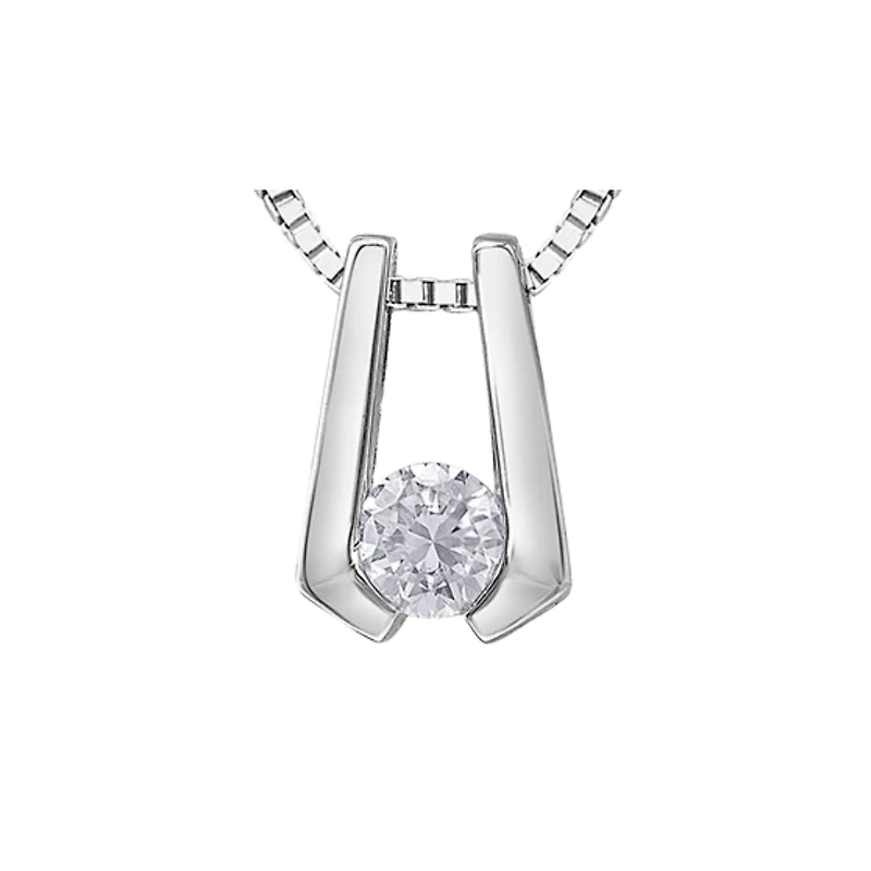 10K WHITE GOLD PENDANT