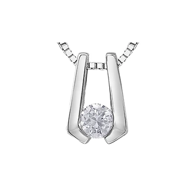 10K WHITE GOLD PENDANT