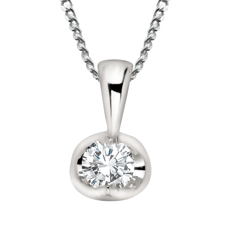 WHITE GOLD PENDANT FOR WOMEN
