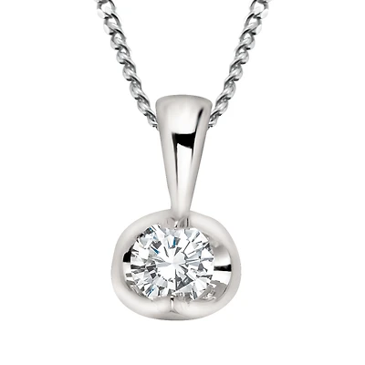 WHITE GOLD PENDANT FOR WOMEN