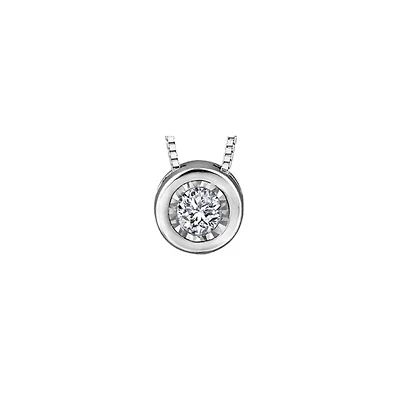 PENDENTIF EN OR BLANC 10K