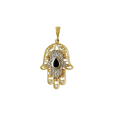 TWO TONE GOLD PENDANT