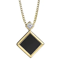 PENDENTIF EN OR 10K AVEC ONYX