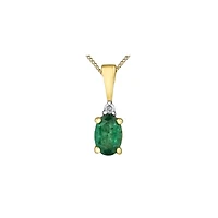PENDENTIF EN OR 10K AVEC EMERAUDE