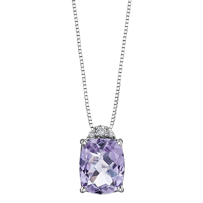 10K GOLD PENDANT WITH AMETHYST