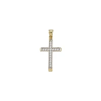 CROIX OR JAUNE 10K - RHODIUM