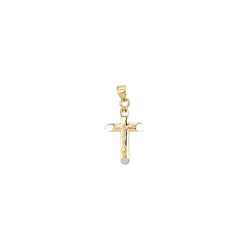 CROIX OR JAUNE 10K - RHODIUM