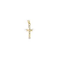 CROIX OR JAUNE 10K - RHODIUM