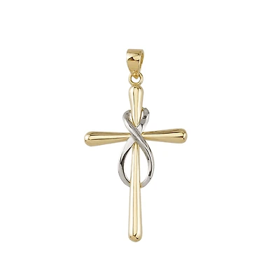 10K 2 TONE GOLD PENDANT