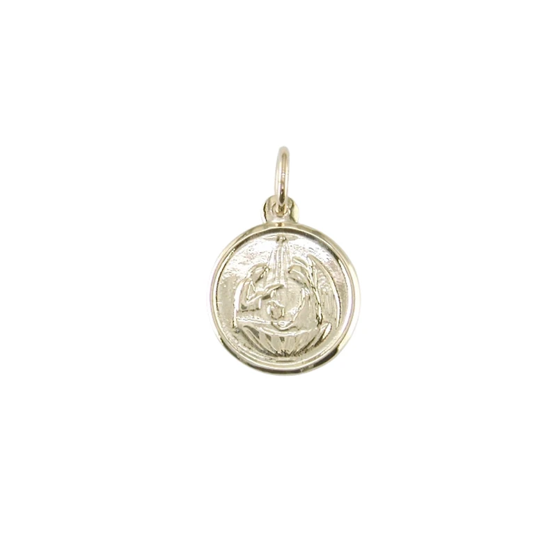 10K YELLOW GOLD BAPTISM MEDALLION
