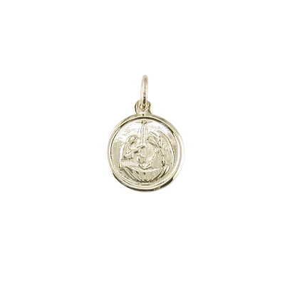 10K YELLOW GOLD BAPTISM MEDALLION