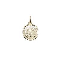 10K YELLOW GOLD BAPTISM MEDALLION