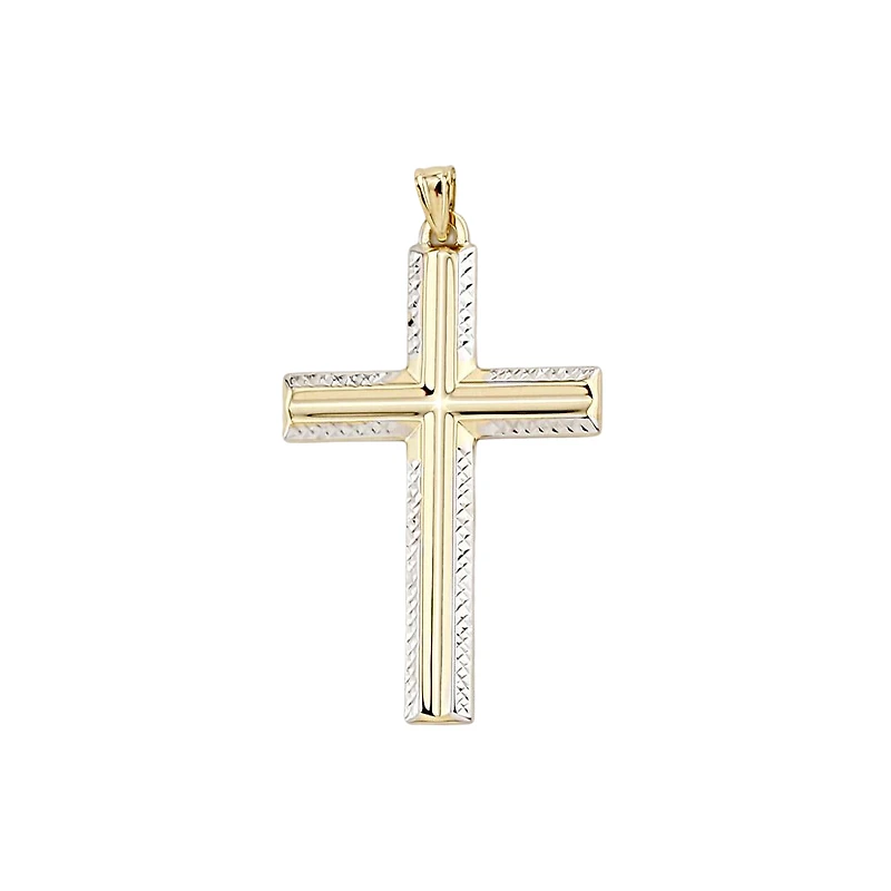 CROIX OR JAUNE 10K - RHODIUM