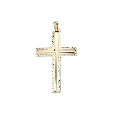 CROIX OR JAUNE 10K - RHODIUM