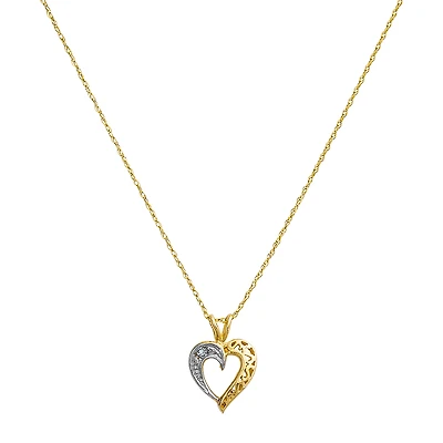 PENDENTIF COEUR EN OR JAUNE 10K