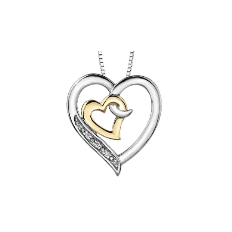 SILVER AND 10K GOLD PENDANT