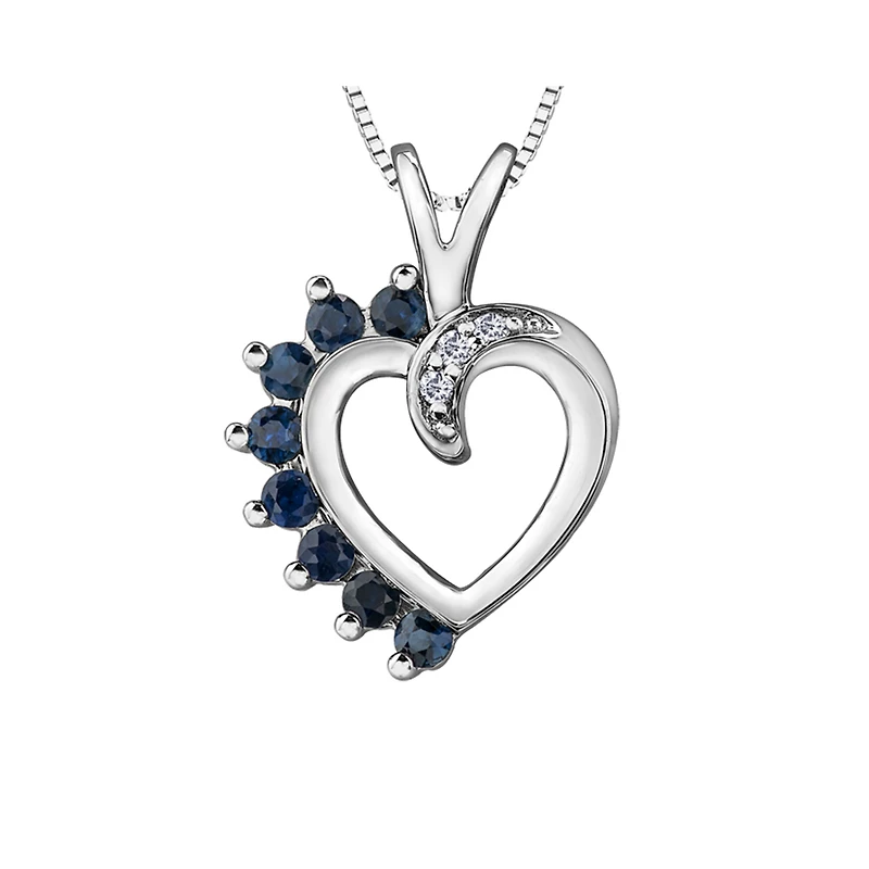 PENDENTIF AVEC SAPHIR ET DIAMANT