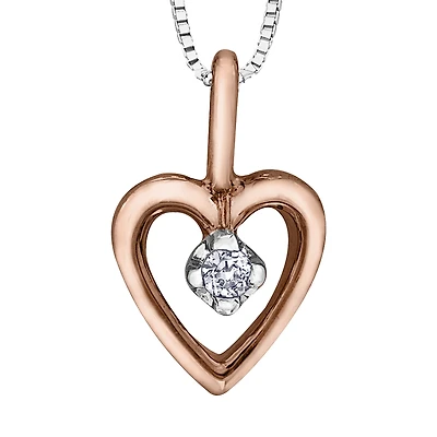 PENDENTIF EN ROSE 10K