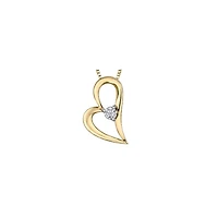 10K 2 TONE GOLD HEART PENDANT