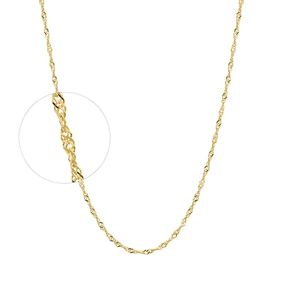 GOLD ANKLET CHAIN - 10''X2MM