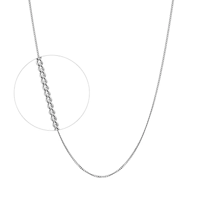 CHAÎNE OR BLANC 10K - 18''X 0.9MM