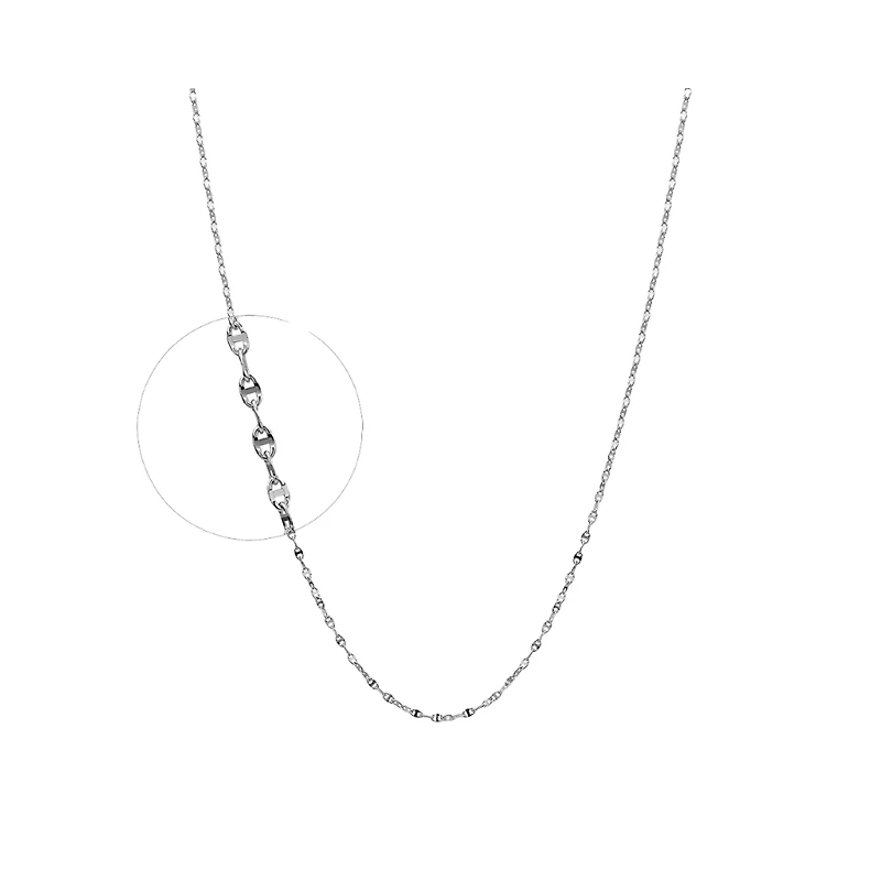 CHAÎNE EN OR BLANC 10K