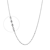 10K WHITE GOLD CHAIN – 16’’X1MM