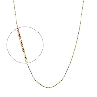 10K 3 TONES GOLD CHAIN – 14’’X1MM