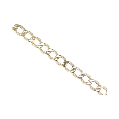 CHAÎNE EN OR DEUX TONS - 20''X4.5MM