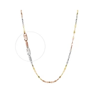 10K 3-TONE GOLD BRACELET – 7’’