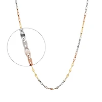 10K 3 TONES GOLD CHAIN – 20’’X3MM