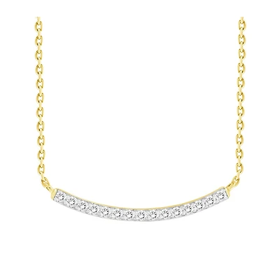 10K YELLOW GOLD DIAMOND NECKLACE