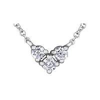 COLLIER À DIAMANTS EN OR BLANC 10K
