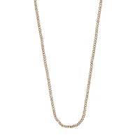 10K 3 TONE GOLD NECKLACE - 17''
