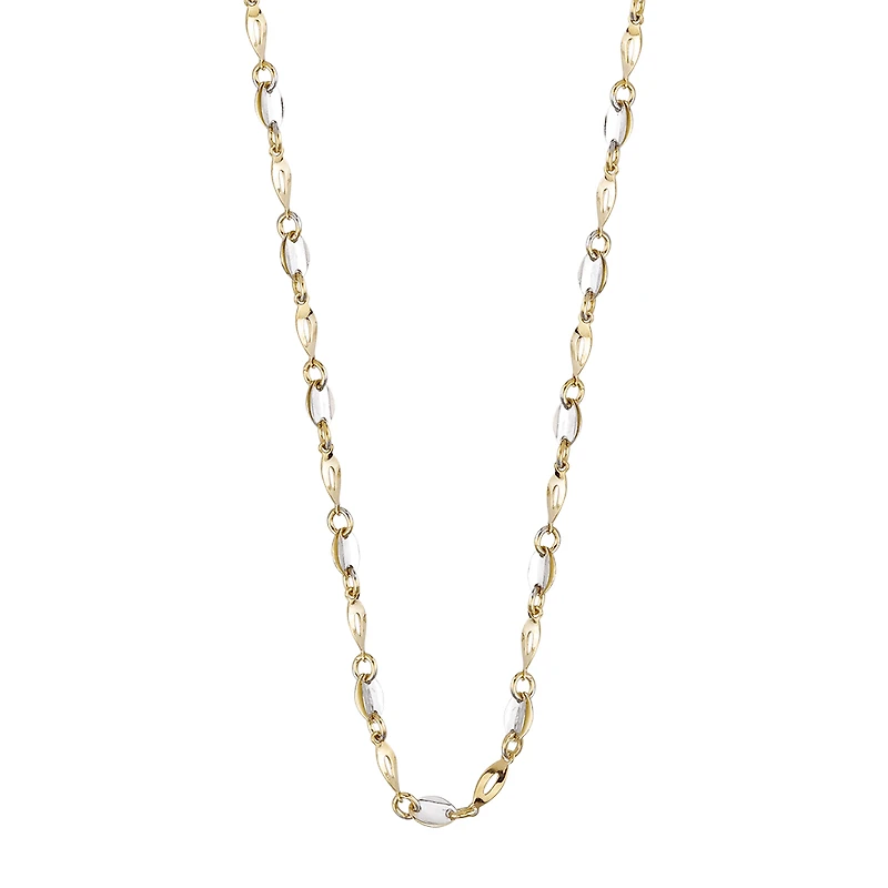 10K 2 TONE GOLD NECKLACE - 17''