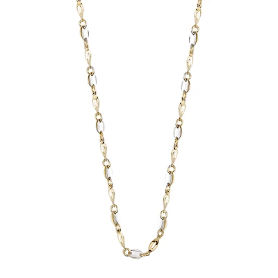 10K 2 TONE GOLD NECKLACE - 17''
