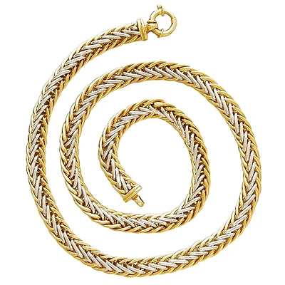 2 TONE 10K GOLD NECKLACE