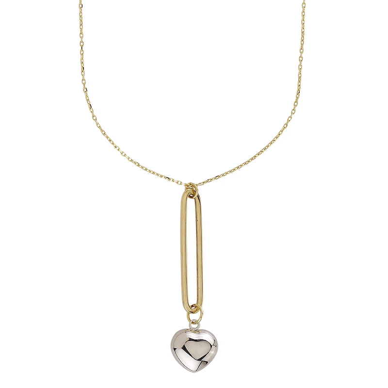 2 TONE 10K GOLD NECKLACE - 18 "