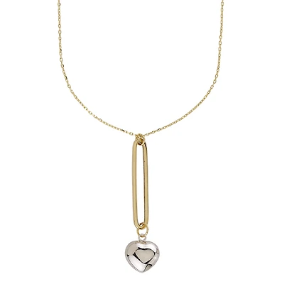 2 TONE 10K GOLD NECKLACE - 18 "