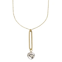 2 TONE 10K GOLD NECKLACE - 18 "