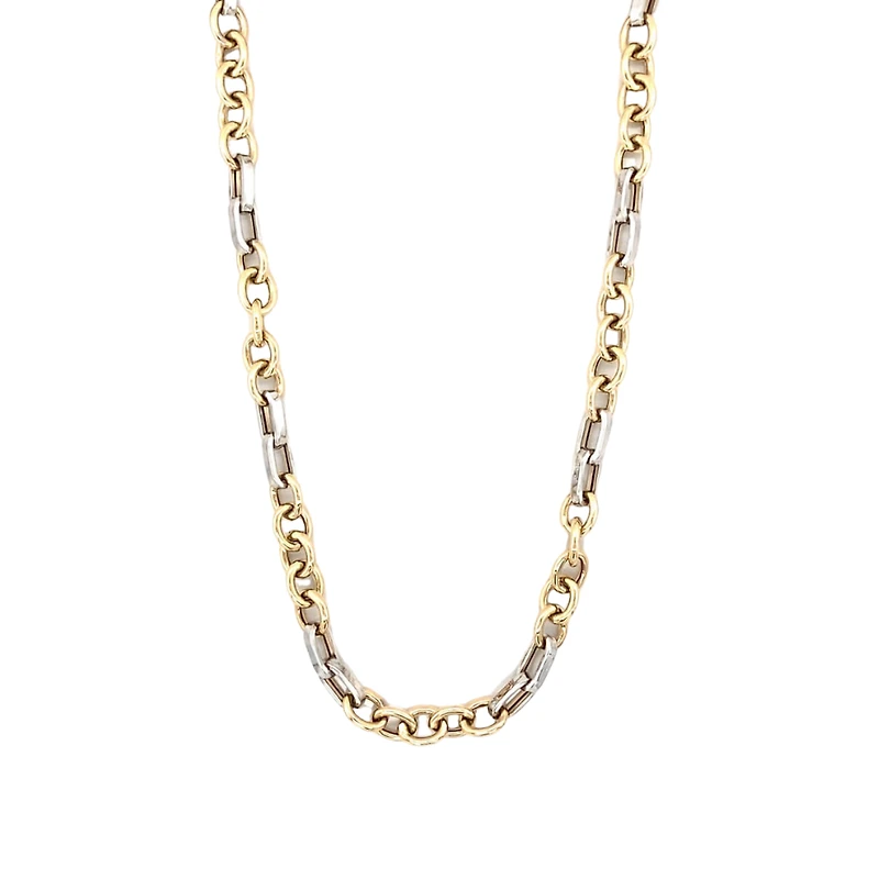10K TWO-TONE GOLD NECKLACE - 18''