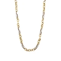 10K TWO-TONE GOLD NECKLACE - 18''