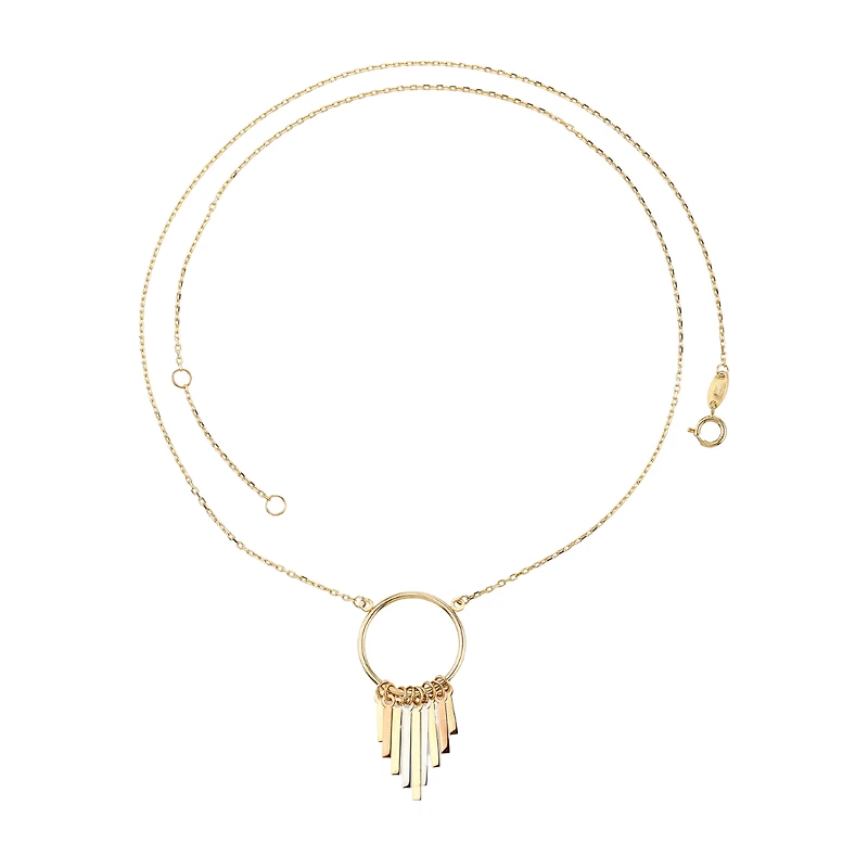 10K 3-TONE GOLD NECKLACE – 18’’